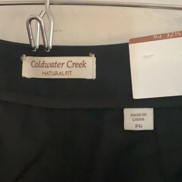 Coldwater Creek Natural Fit Cropped Pants, Size 6P, Black, NWT - Picture 8 of 11